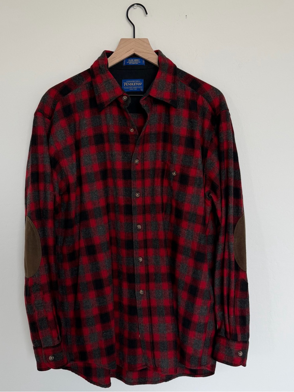 Pendleton Men’s Red & Black Plaid Button-Up Shirt